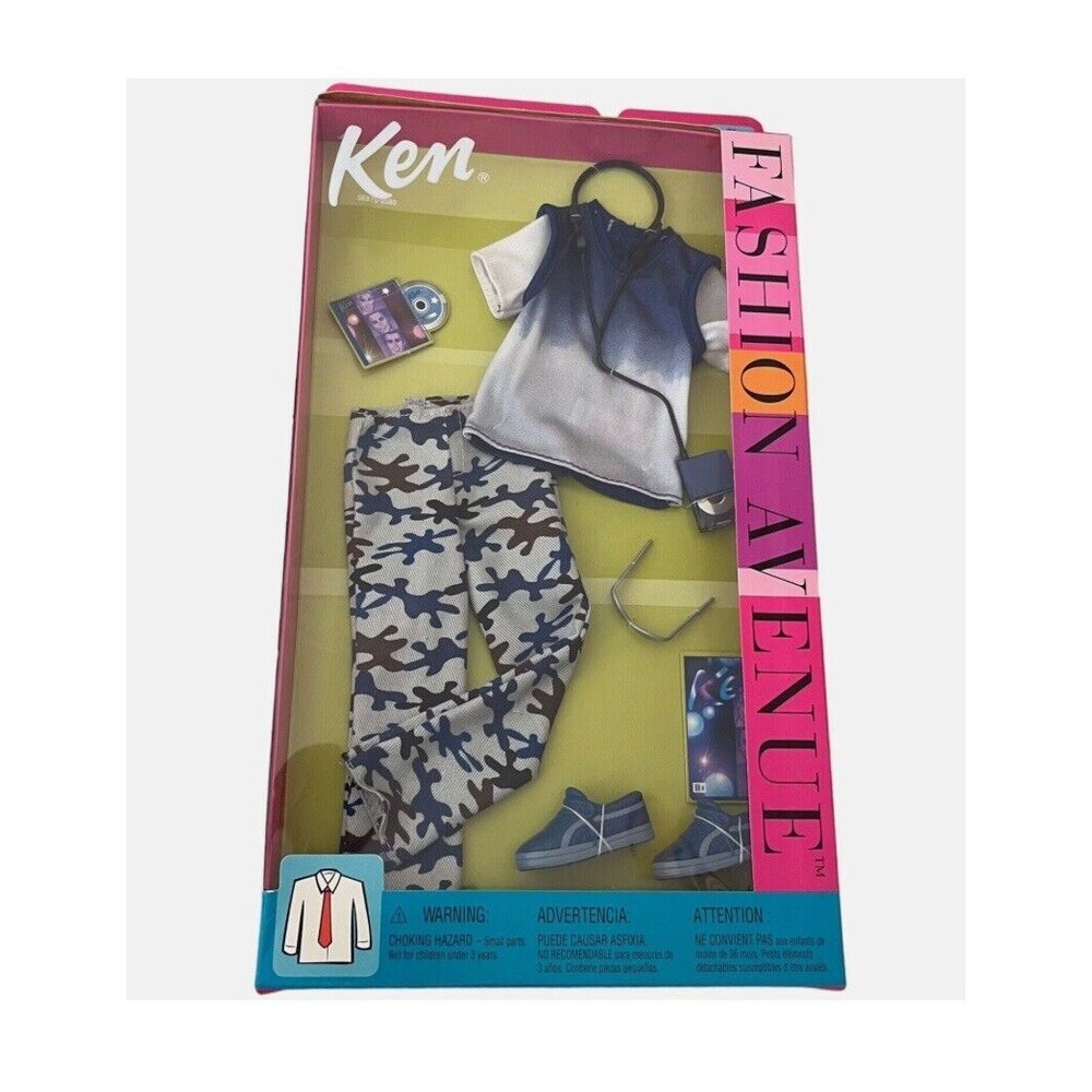 Vintage 2002 Mattel‎ Ken Fashion Avenue Camo Pants Outfit NIB New/Old Stock